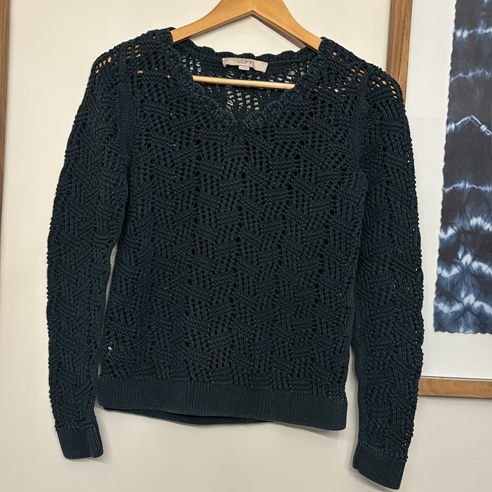 Loft Green Sweater Size Small